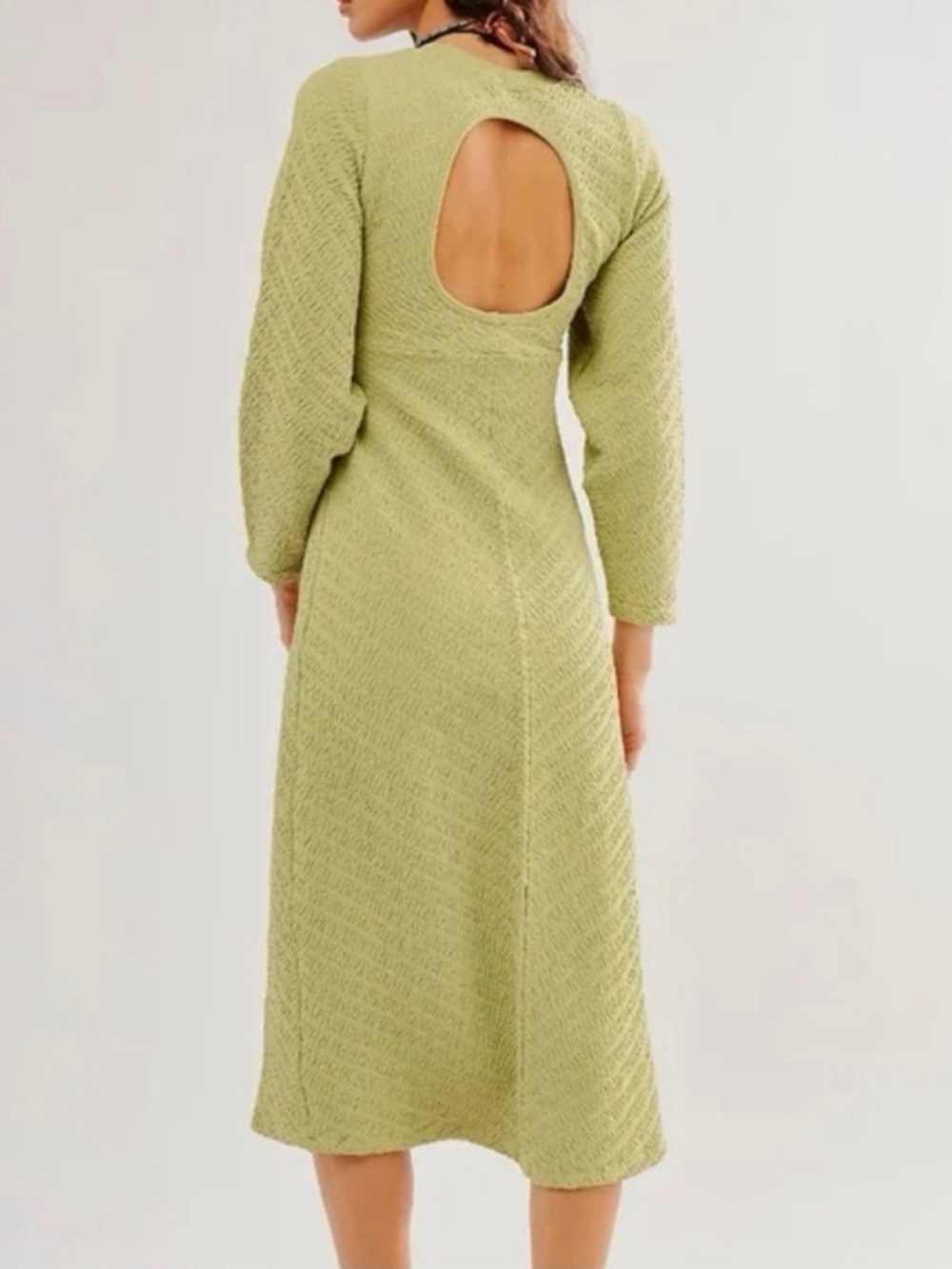 NWOT FREE PEOPLE Gabby Seamless
Midi Dress Stretch Quilted Open Back - Picture 2 of 9